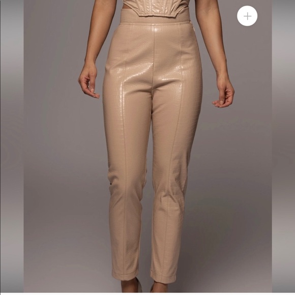 JLUXLABEL FAUX CROC PANT - Picture 1 of 3